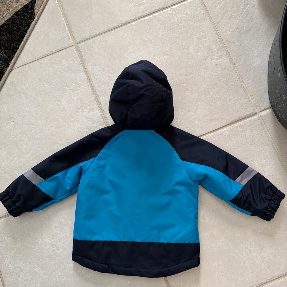 Vintage Y2K water repellent CIRCO SZ 18 MOS Blue Color Block HOODED ZIP JACKET - Picture 6 of 16